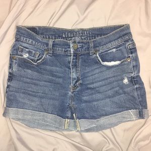 Aeropostale boyfriend midi jean shorts